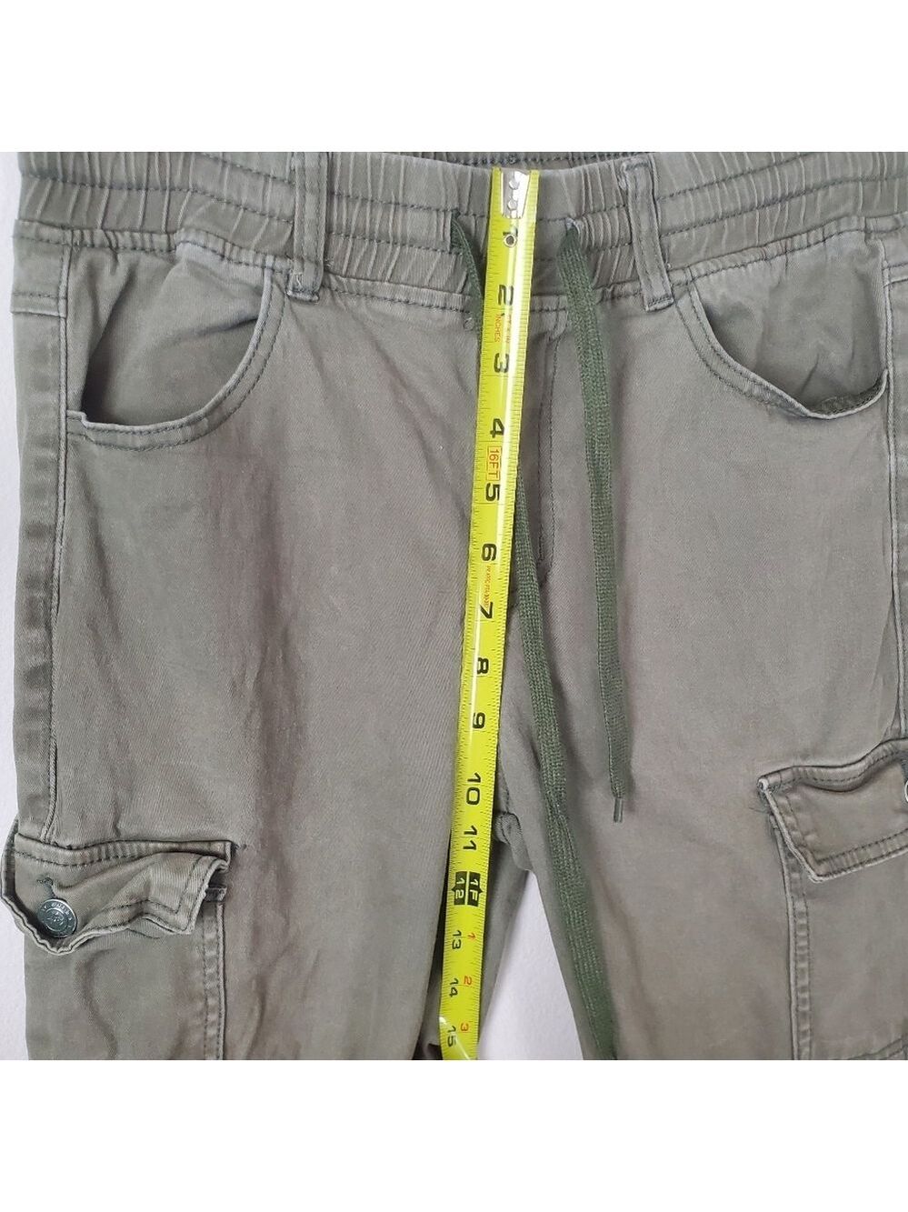Monkey Ride Olive Green Cargo Pants Women's Size 29 Distressed - Picture 6 of 12